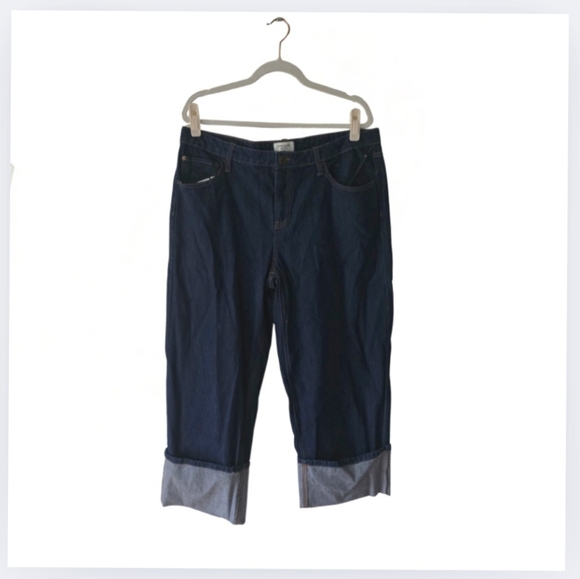 NEW KATE SPADE x Target Jeans Women’s Size 14 High Rise Straight Leg Wide Cuff - Picture 2 of 13